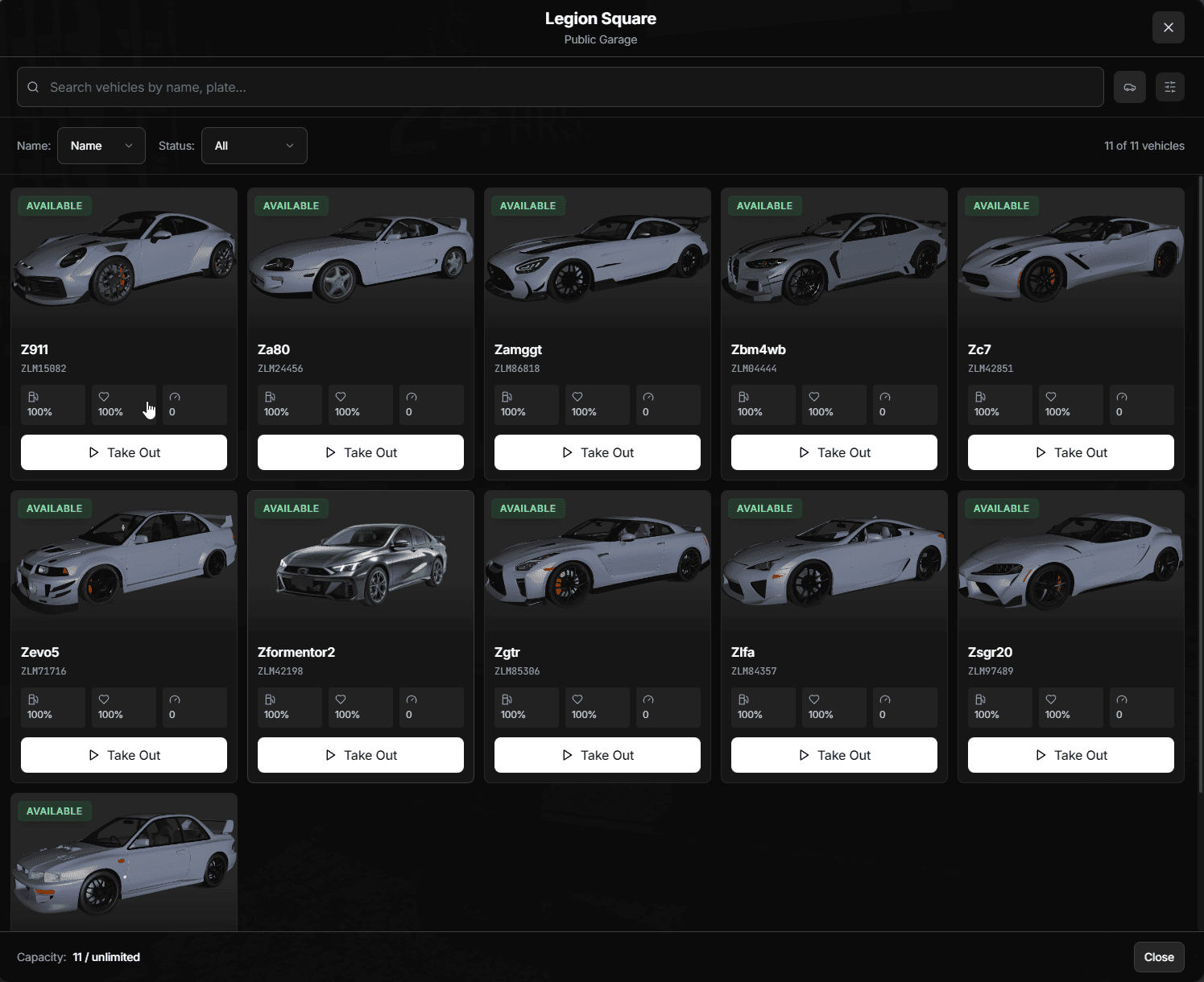 Zloma SimpleGarages [FREE] ESX/QBCORE/QBOX product thumbnail, image 6