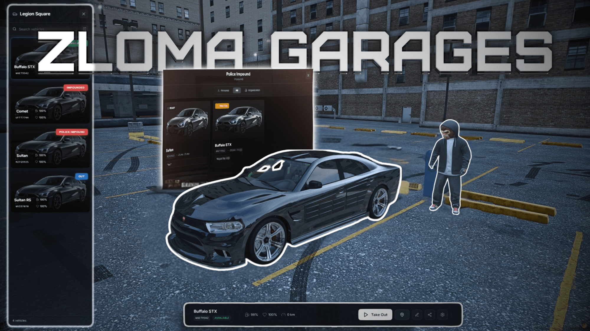 Zloma Garages ESX/QBCORE/QBOX, a FiveM SCRIPTS resource for QBCORE, ESX, QBOX
